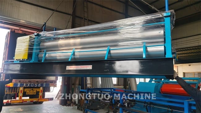 Barrel corrugated roofing sheet machine