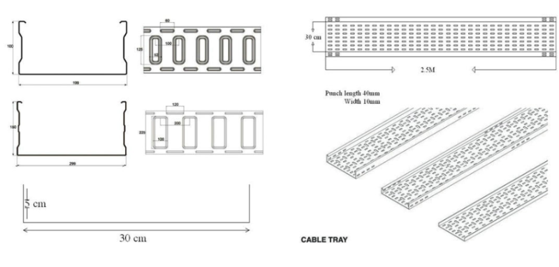 cable tray drawing profile