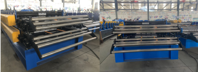 Leveling part of metal roofing sheet machine