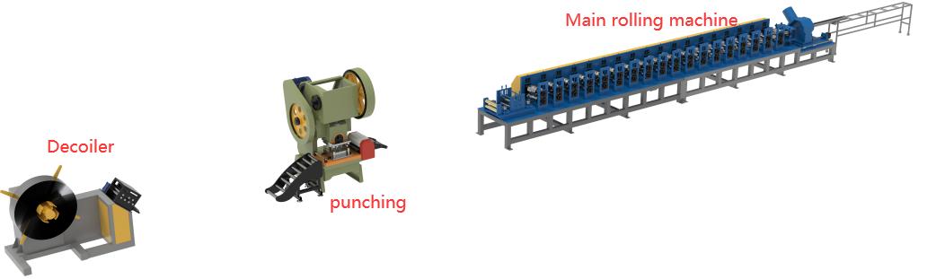 Warehouse Shelf Upright Rack Roll Forming Machine