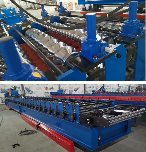 V115 Stainless Steel Filmed PPGI Metal Roofing Sheet Roll Forming Machine