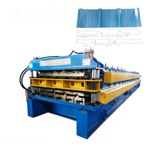 Double layer roofing sheet machine