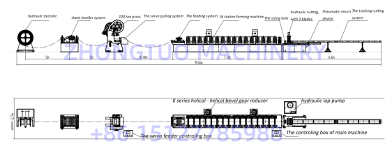 Heavy duty Upright Roll Forming Machine for warehouse shelf