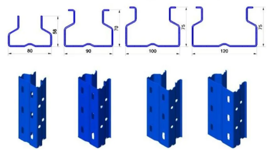 Heavy Duty Shelf Bracket Profile Shelf System Steel Upright Rack Making Roll Forming Machine