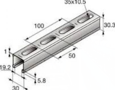 Strut Channel Roll Forming Machine Drive By Gear Box 2.5mm Thickness