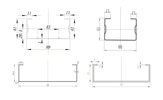 Light Gauge Steel Villa Frame Keel Roll Forming Making Machine