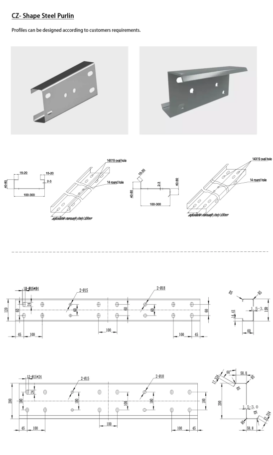 Auto Size Changeable C Z Purlin Roll Forming Machine