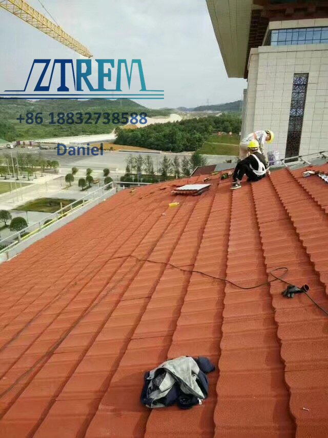 The installation of color color-coated roofing sheet